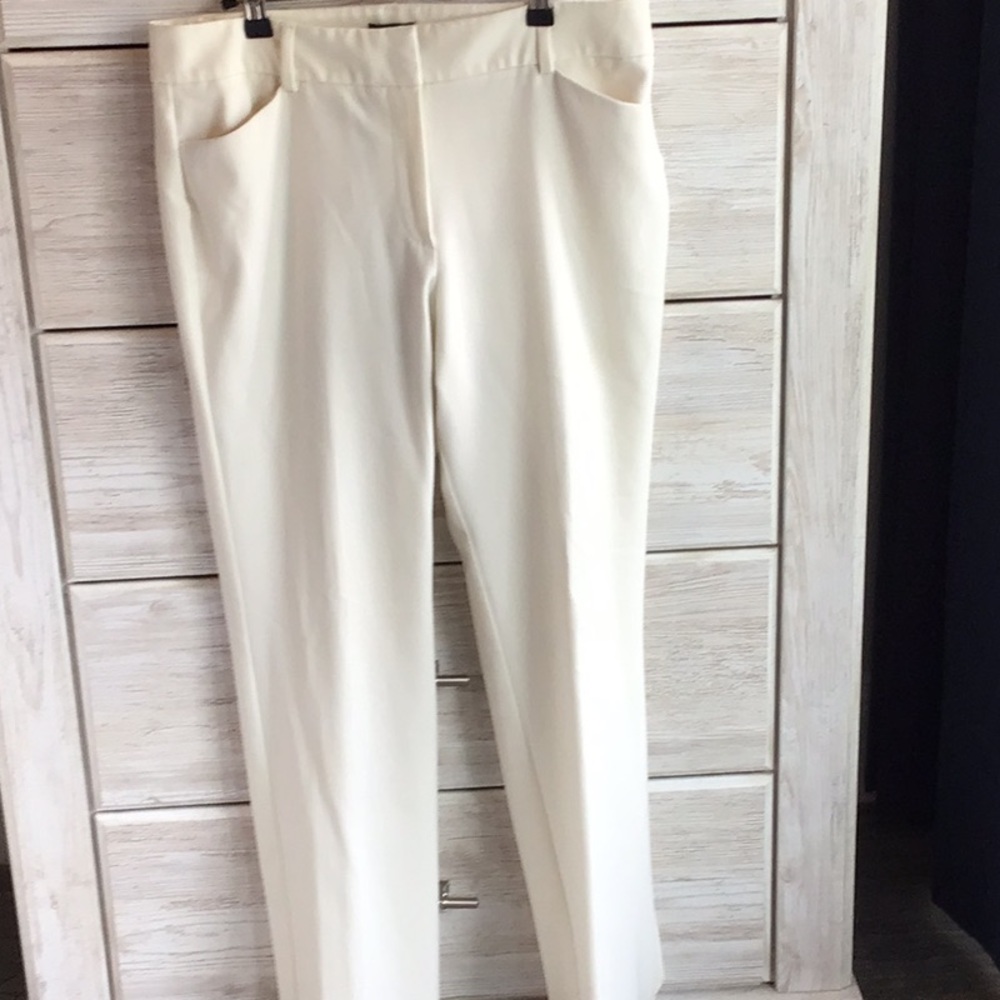 Ann Taylor Cream Women's Pants Size 10 Curvy